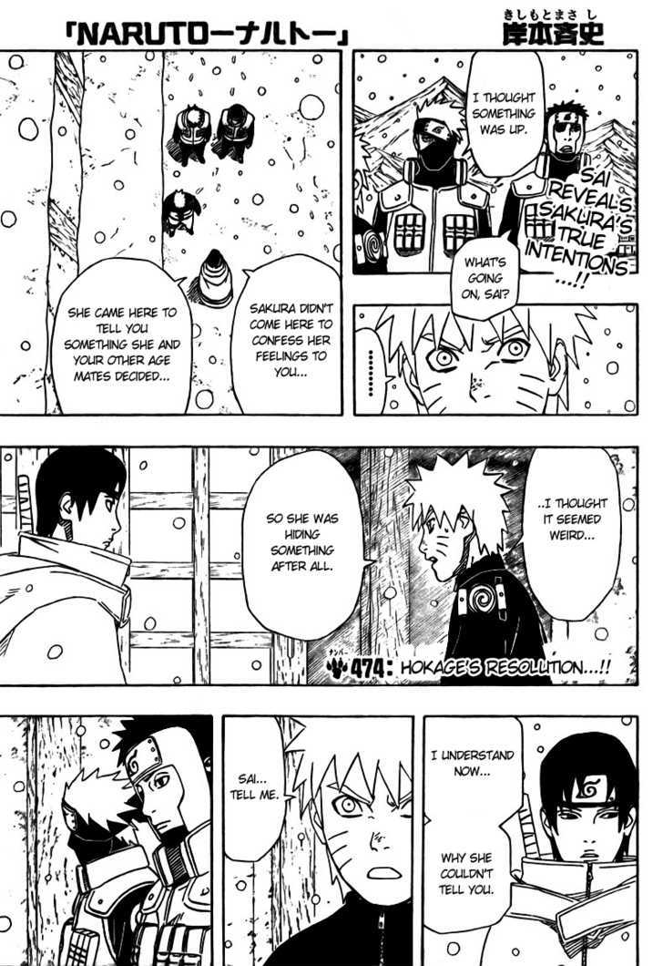 Naruto Vol.51 Chapter 474 : Hokage's Resolution - Picture 1