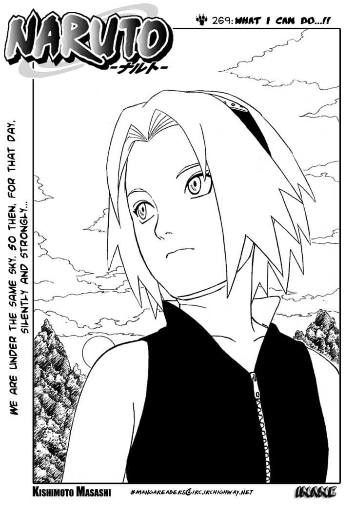 Naruto Vol.30 Chapter 269 : What Can I Do...?! - Picture 1