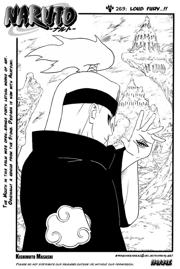 Naruto Vol.30 Chapter 263 : Loud Fury......! - Picture 1