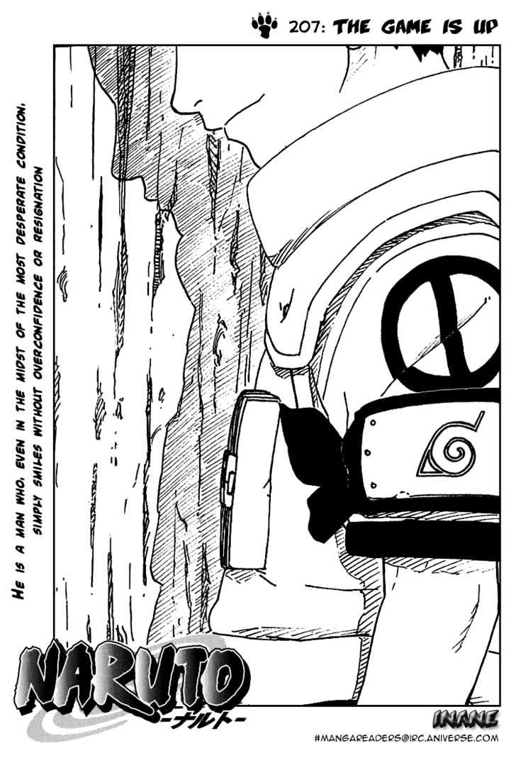 Naruto Vol.23 Chapter 207 : The Game Is Up - Picture 1