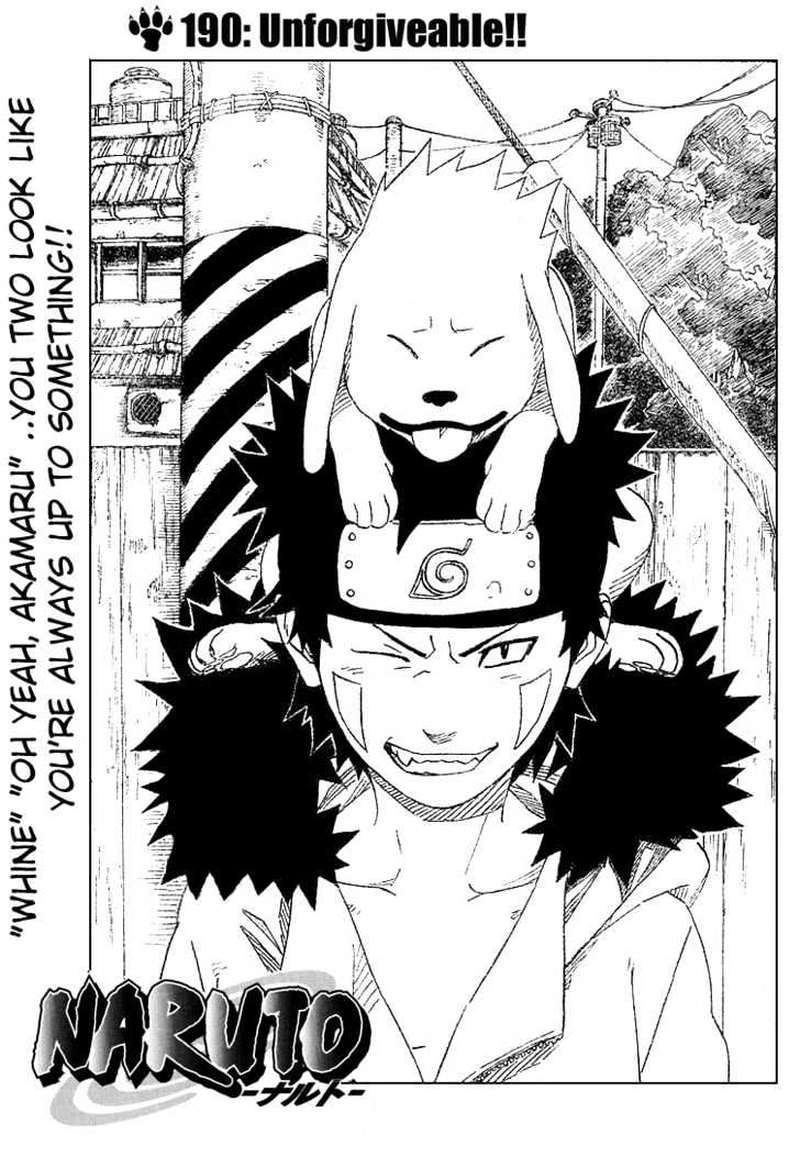 Naruto Vol.21 Chapter 190 : Unforgiveable!! - Picture 1
