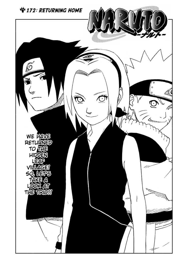 Naruto Vol.20 Chapter 172 : Returning Home - Picture 1