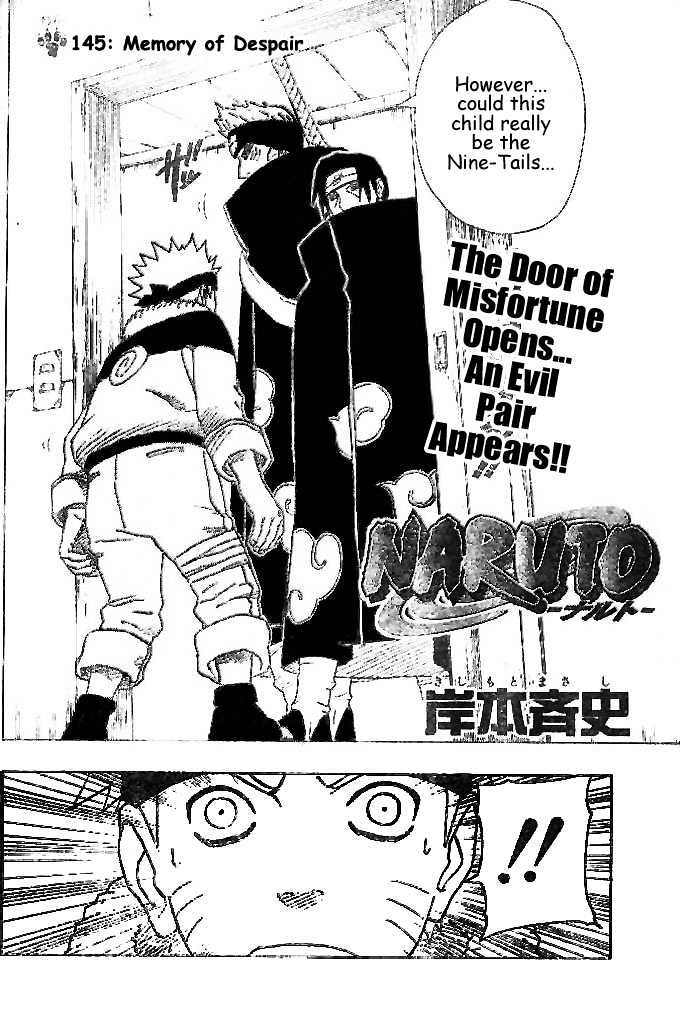 Naruto Vol.17 Chapter 145 : Memory Of Despair - Picture 2