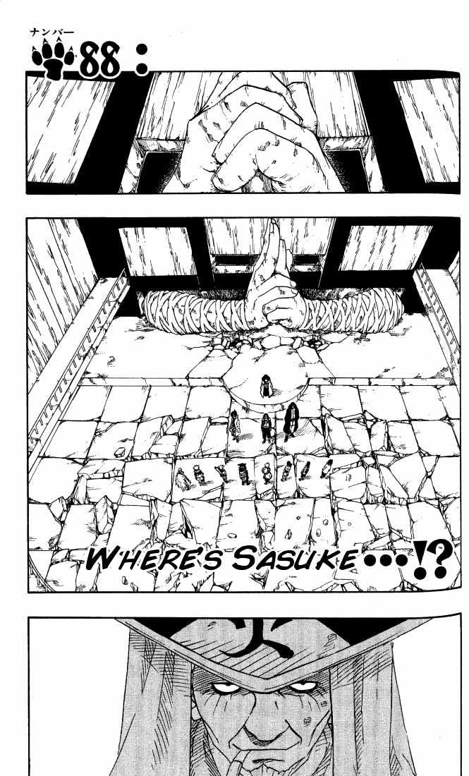 Naruto Vol.10 Chapter 88 : Where's Sasuke...!? - Picture 1