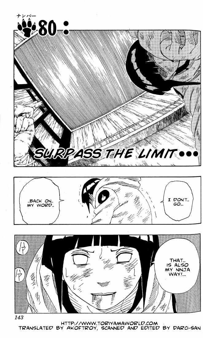 Naruto Vol.9 Chapter 80 : Surpass The Limit... - Picture 1