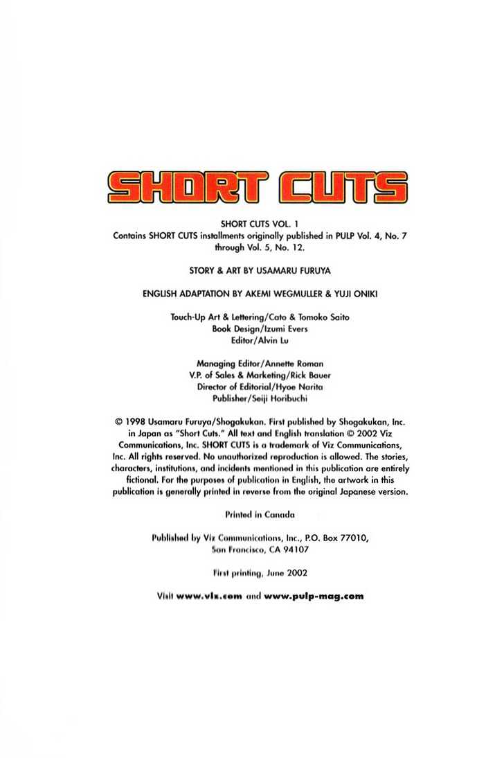 Short Cuts - Page 1