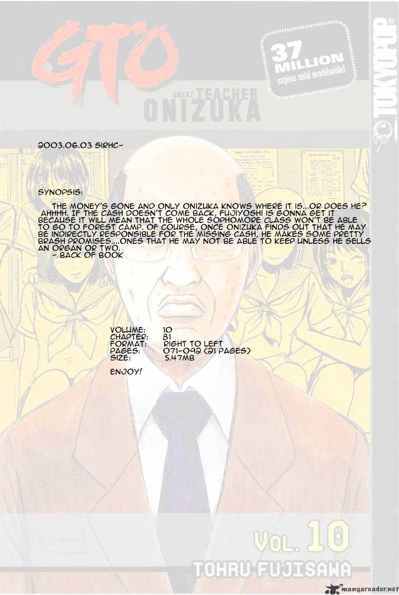 Great Teacher Onizuka Chapter 81 - Picture 1