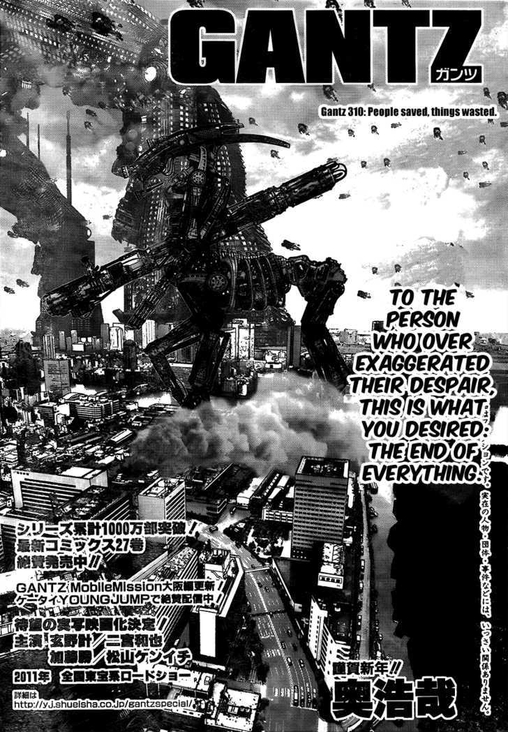 Gantz Vol.28 Chapter 310 : People Saved, Things Wasted - Picture 2